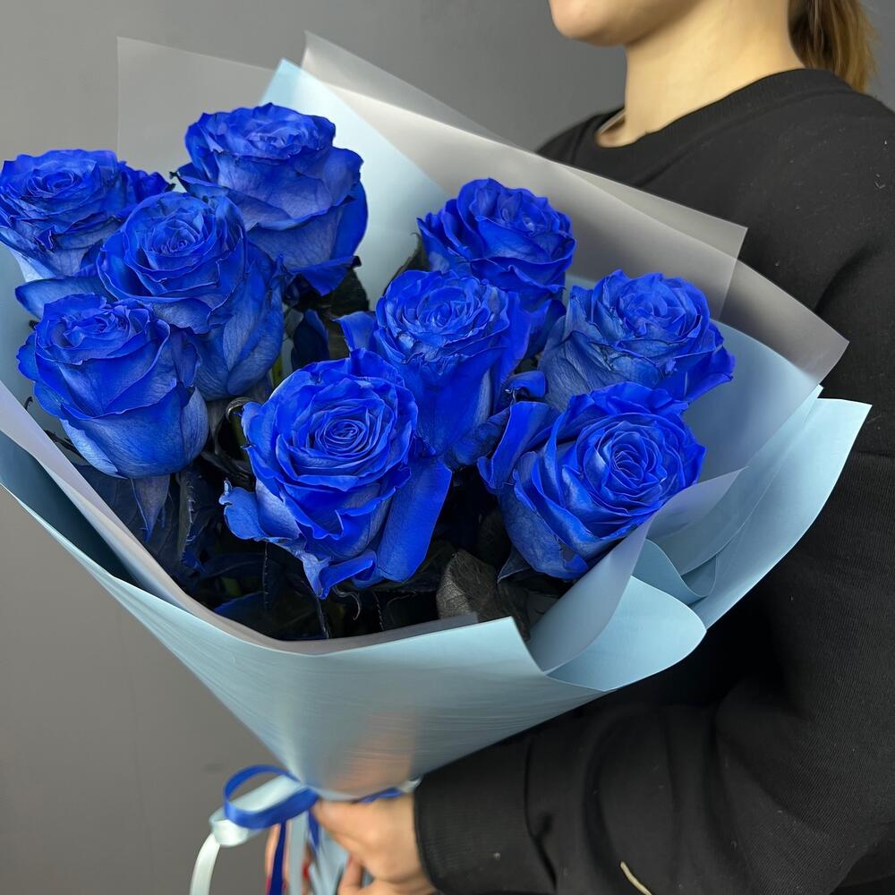 Букет из 9 синих роз Эквадор